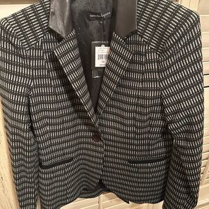 Nanette Lepore Black and White Checkered Blazer